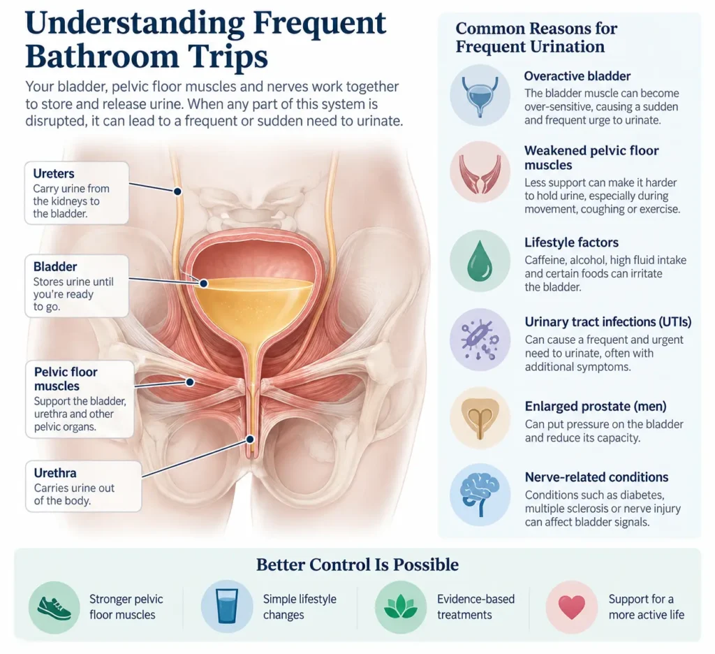 urinary incontinence symptoms and treatment options guide detailed infographics by incontinence direct Middlesbrough